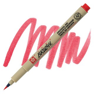 08451135209-PIGMA RED BRUSH PEN